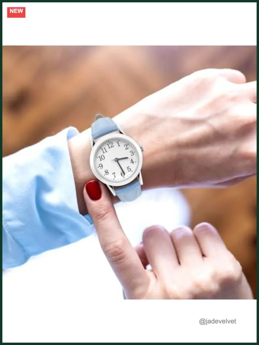 Women's Waterproof Analog Quartz Watch with PU Leather Band Round Dial